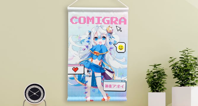 しなやかで柔らかな肌触りの高級素材! 布タペストリー印刷