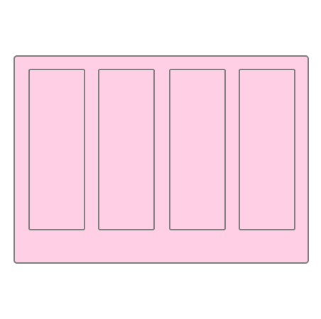 クリアしおりセットの寸法サイズとプリント範囲イメージ