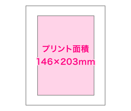 金属盾 Mの寸法サイズとプリント範囲イメージ