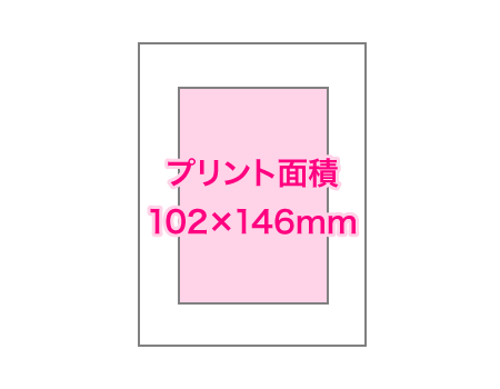 金属盾 Sの寸法サイズとプリント範囲イメージ