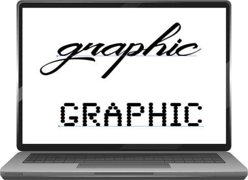 アウトラインを作成していないデータのイメージ