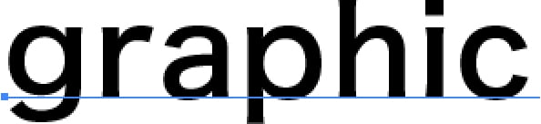 アウトラインされていない文字