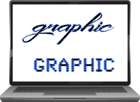 アウトラインを作成してフォントデータのない環境で開いた状態のイメージ