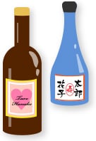 ラベル(酒・ペットボトル)のイメージ