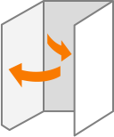 A4UV圧着DM 6Pコーナーカットのイメージ