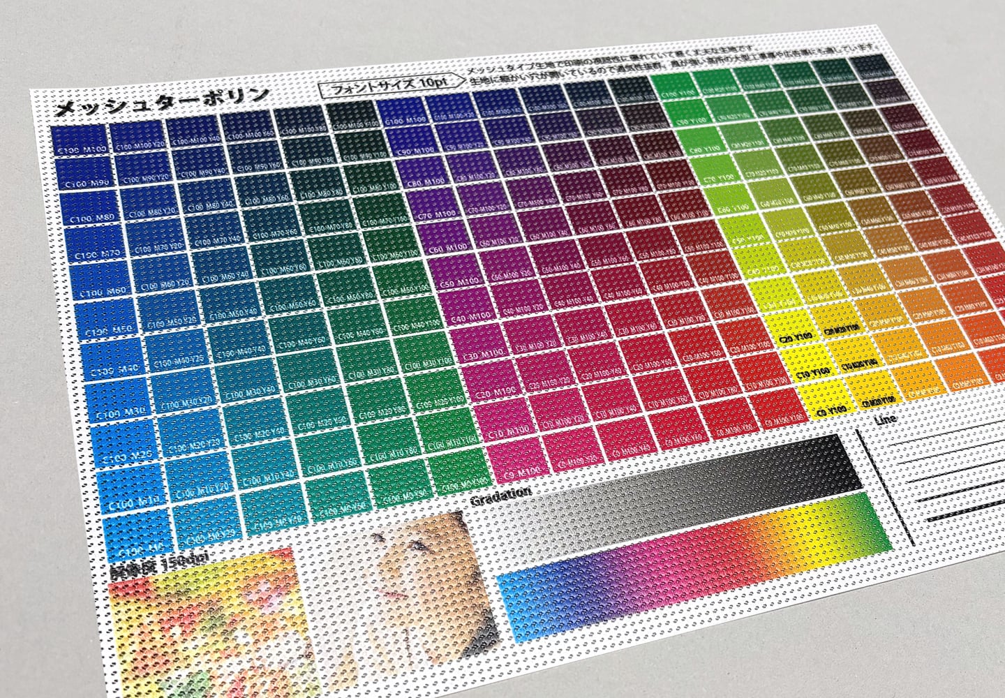 メッシュターポリンの印刷イメージ