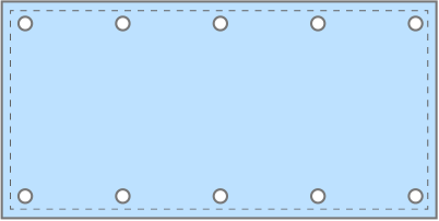ハトメ加工の線画イメージ