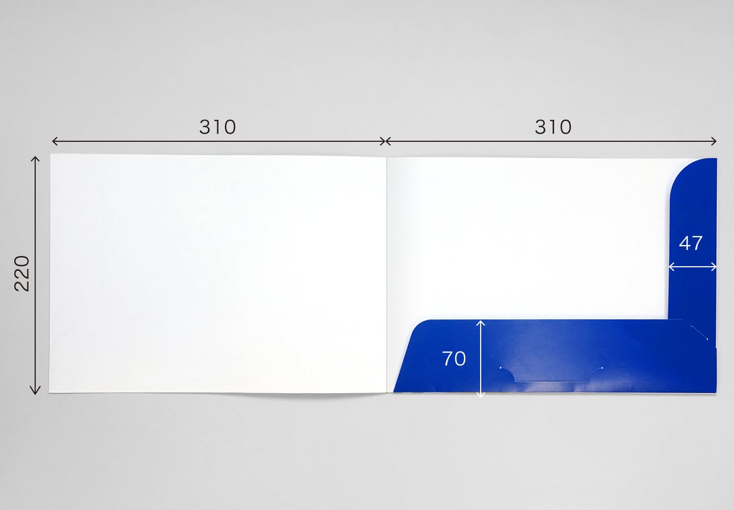 A4ポケットホルダー 横型 横開きのサイズイメージ