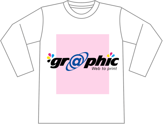 デザインがプリント範囲に収まっていない状態