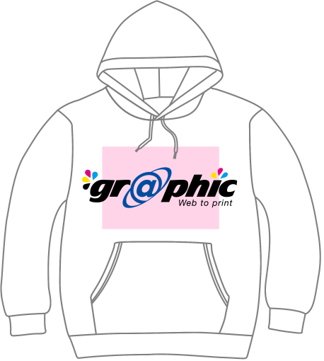 デザインがプリント範囲に収まっていない状態