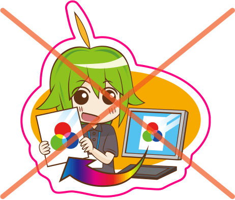 アクリルグッズのストラップホールが不要な場合のイメージ