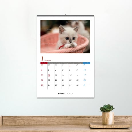 金具付カレンダーA3サイズのイメージ