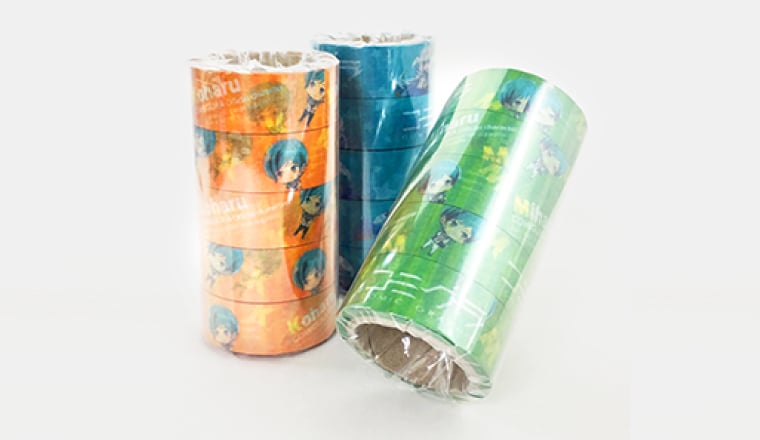 マスキングテープの納品(OPP包装)イメージ